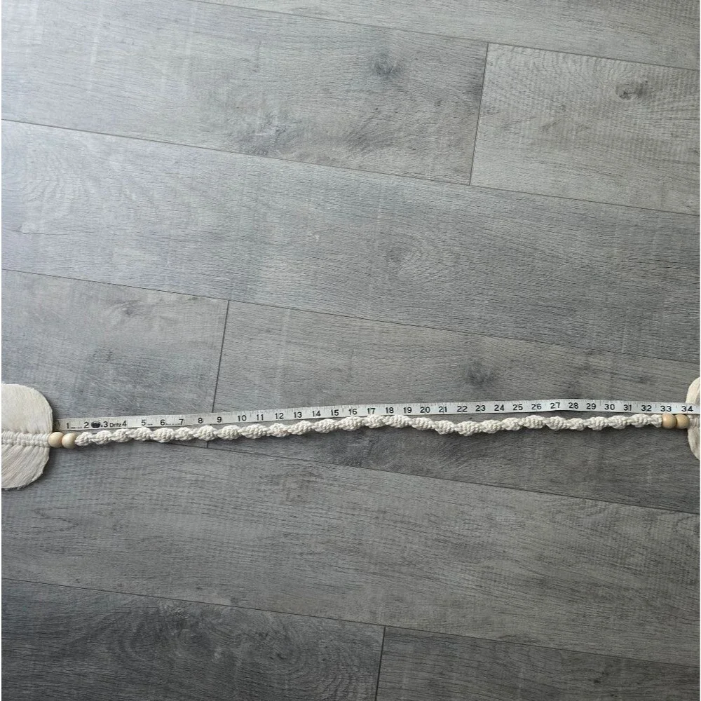 NEW Bohemian Woven Curtain Tiebacks Leaf NWOT